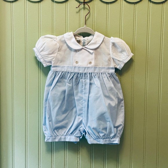 Feltman Brothers Baby Blue Romper- NWT